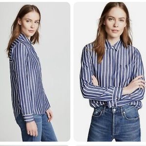 NWOT Rails Hayden Button-Down Shirt, Auckland Stripe - XS